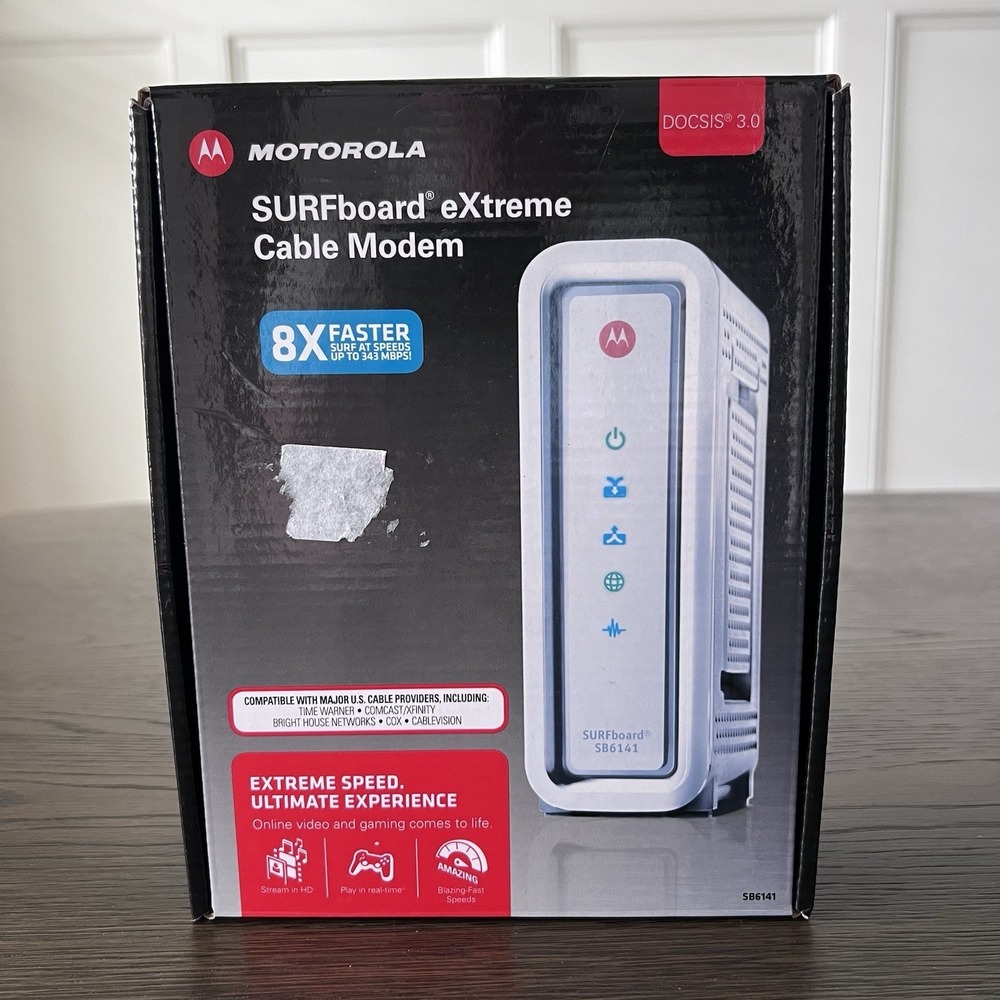 Motorola ARRIS SURFboard SB6141 DOCSIS 3.0 Cable Modem 400 Series - New , G4‎
